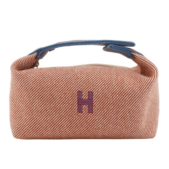 HERMES Handbags - Hermes Brid a Black PM Handbag/Pouch, Wool, Red, Unisex